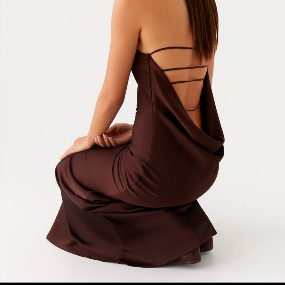 Peppermayo Chocolate Backless Dress